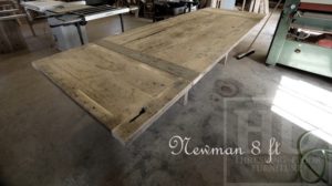 distressed wodo table, Toronto, modern reclaimed wood table, recycled wood furniture, HD Threshing, HD Threshing Floor Furniture, no epoxy, custom made table, harvest table, rustic, cottage life, rough sawn wood table