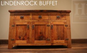 reclaimed wood buffet, boardroom buffet, office furniture, reclaimed wood cabinet, epoxy, resin, HD Threshing, HD Threshing Floor Furniture, Lee Valley Hardware