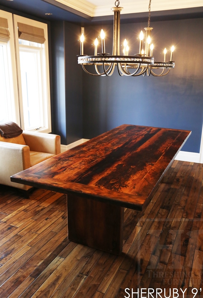 reclaimed wood table Ontario, Kanata, farmhouse table, mennonite table, mennonite furniture, rustic furniture, harvest table, reclaimed wood furniture