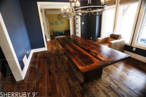 reclaimed wood table Ontario, Kanata, farmhouse table, mennonite table, mennonite furniture, rustic furniture, harvest table, reclaimed wood furniture