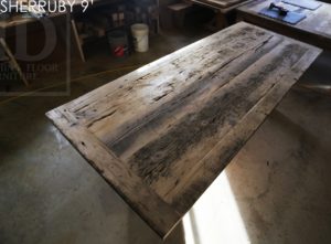 reclaimed wood table Ontario, Kanata, farmhouse table, mennonite table, mennonite furniture, rustic furniture, harvest table, reclaimed wood furniture