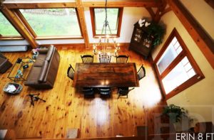 cottage table Erin Ontario, reclaimed wood table Ontario, mennonite furniture, amish furniture, epoxy, HD Threshing, HD Threshing Floor Furniture, wormy maple chairs, threshing floor furniture, threshing floor table, rustic table