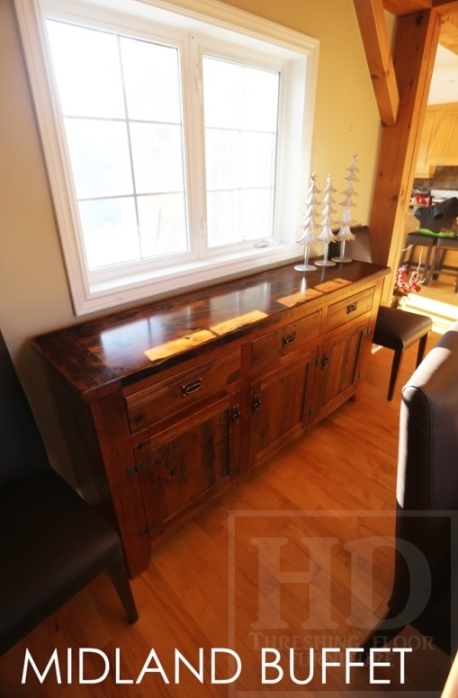 reclaimed wood buffet, reclaimed wood cabinet, Lee Valley Hardware, Hemlock Furniture, Mennonite Furniture, HD Threshing Floor Furniture, HD Threshing, solid wood furniture