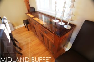 reclaimed wood buffet, reclaimed wood cabinet, Lee Valley Hardware, Hemlock Furniture, Mennonite Furniture, HD Threshing Floor Furniture, HD Threshing, solid wood furniture
