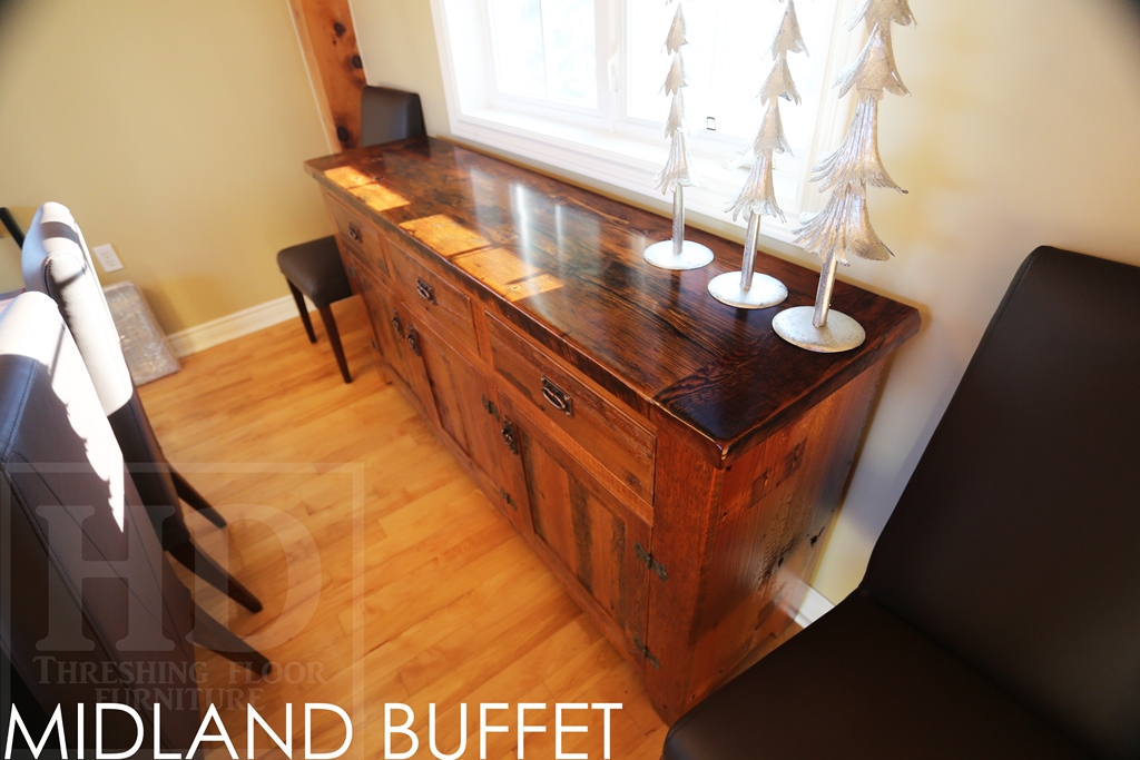 reclaimed wood buffet, reclaimed wood cabinet, Lee Valley Hardware, Hemlock Furniture, Mennonite Furniture, HD Threshing Floor Furniture, HD Threshing, solid wood furniture
