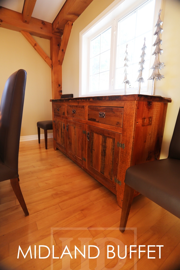 reclaimed wood buffet, reclaimed wood cabinet, Lee Valley Hardware, Hemlock Furniture, Mennonite Furniture, HD Threshing Floor Furniture, HD Threshing, solid wood furniture