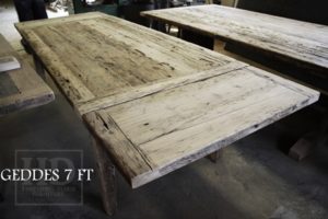 harvest tables Guelph Ontario, reclaimed wood tables Guelph, Ontario, epoxy, resin, hemlock threshing floor table, rustic wood table, rustic furniture, harvest tables Ontario, farmhouse tables Ontario, Gerald Reinink