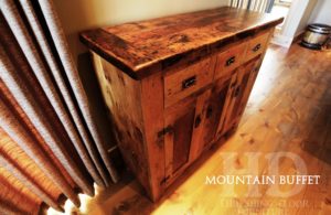 reclaimed wood furniture Collingwood Ontario, Blue Mountain, epoxy, Lee Valley Hardware, rustic credenza, farmhouse buffet, HD Threshing, HD Threshing Floor Furniture, epoxy, resin, mennonite furniture Cambridge