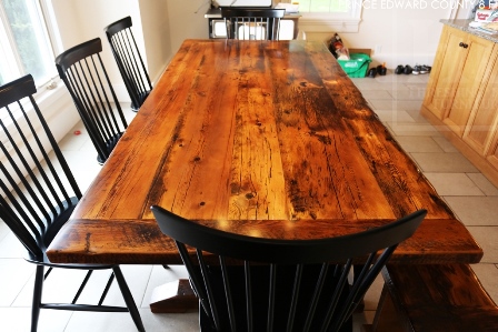 reclaimed wood furniture, Prince Edward County Ontario, HD Threshing, HD Threshing Floor Furniture, epoxy, threshing floor, mennonite furniture Ontario, amish furniture, rustic wood table, cottage furniture Ontario, farmhouse harvest tables, modern farmhouse