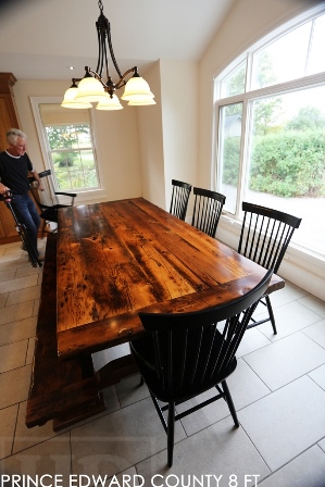 reclaimed wood furniture, Prince Edward County Ontario, HD Threshing, HD Threshing Floor Furniture, epoxy, threshing floor, mennonite furniture Ontario, amish furniture, rustic wood table, cottage furniture Ontario, farmhouse harvest tables, modern farmhouse