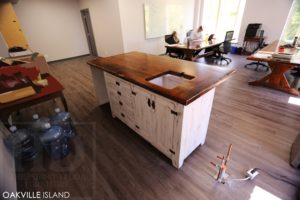 reclaimed wood island, office island, reclaimed wood furniture, Lee Valley Hardware. reclaimed wood island Oakville Ontario, HD Threshing Floor Furniture, HD Threshing, Gerald Reinink
