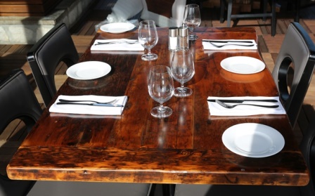 restaurant tables Ontario,reclaimed wood restaurant tables, bar table tops Ontario, reclaimed wood bar table tops, restaurant table tops, epoxy, resin, epoxy finish, resin, HD Threshing, HD Threshing Floor Furniture