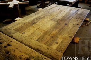 mennonite furniture Ontario, HD Threshing Floor Furniture, HD Threshing, reclaimed wood table Ontario, farmhouse table, rustic furniture, cottage furniture Ontario, Tiny Township Ontario, solid wood tables Ontario