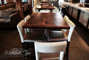 restaurant tables Ontario, restaurant tops, reclaimed wood restaurant tables Ontario, HD Threshing, HD Threshing Floor Furniture, barnwood, hemlock, epoxy