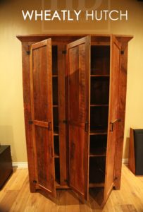 reclaimed wood hutch, reclaimed wood furniture Ontario, rustic wood hutch, rustic furniture, reclaimed wood cabinet, HD Threshing, HD Threshing Floor Furniture, Gerald Reinink, distressed wood furniture, mennonite built, mennonite furniture