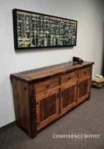 office furniture Ontario, reclaimed wood credenza Ontario, reclaimed wood furniture, epoxy, resin, HD Threshing, HD Threshing Floor Furniture, Lee Valley, Lee Valley Hardware, reclaimed hemlock furniture, mennonite furniture, amish furniture, rustic furniture, solid wood furniture Ontario