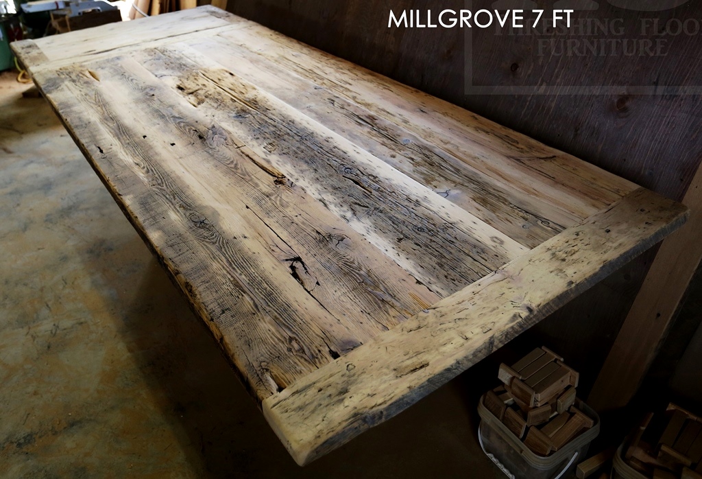 Reclaimed Distressed Wood Metal Base Table Millgrove Ontario