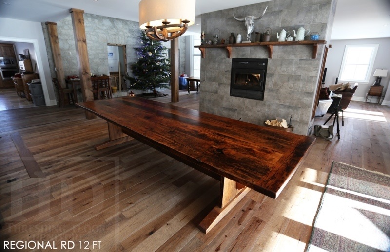 reclaimed wood table Puslinch, HD Threshing, HD Threshing Floor Furniture, farmhouse table, rustic table, Puslinch, mennonite furniture, amish furniture, Ontario wood