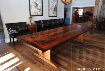 reclaimed wood table Puslinch, HD Threshing, HD Threshing Floor Furniture, farmhouse table, rustic table, Puslinch, mennonite furniture, amish furniture, Ontario wood