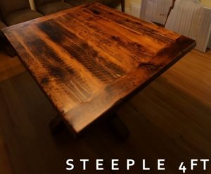 reclaimed wood pedestal table Ontario, epoxy, resin, HD Threshing, HD Threshing Floor Furniture, Gerald Reinink, rustic table, threshing floor table, mennonite furniture, solid wood furniture Ontario