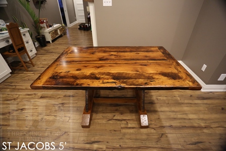 reclaimed wood tables St Jacobs, barnwood table, HD Threshing, HD Threshing Floor Furniture, St. Jacobs, Ontario, mennonite furniture St. Jacobs, rustic furniture, farmhouse table, harvest table