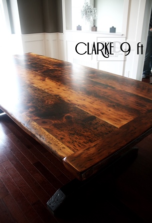 reclaimed wood furniture Barrie Ontario, epoxy, mennonite furniture, amish furniture, original edges, rustic table, farmhouse table, harvest table, country style tables Ontario