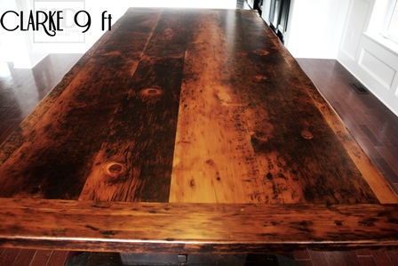reclaimed wood furniture Barrie Ontario, epoxy, mennonite furniture, amish furniture, original edges, rustic table, farmhouse table, harvest table, country style tables Ontario