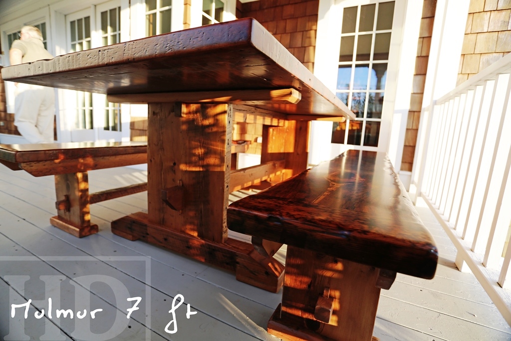 reclaimed wood table, mulmur, ontario, farmhouse table, rustic furniture, solid wood furniture, epoxy, resin, HD Threshing, HD Threshing Floor Furniture, mennonite furniture, reclaimed wood benches