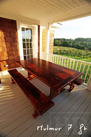reclaimed wood table, mulmur, ontario, farmhouse table, rustic furniture, solid wood furniture, epoxy, resin, HD Threshing, HD Threshing Floor Furniture, mennonite furniture, reclaimed wood benches