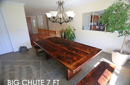 reclaimed wood farmhouse table Big Chute Ontario, Big Chute, reclaimed wood table, HD Threshing, HD Threshing Floor Furniture, epoxy, resin, Gerald Reinink, mennonite furniture, amish furniture, solid wood table, live edge