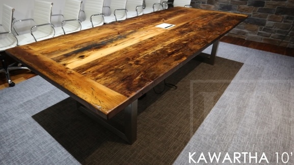 reclaimed wood table Ontario, boardroom table Ontario, epoxy, resin, HD Threshing, HD Threshing Floor Furniture, live edge, solid wood furniture, mennonite furniture, barnwood table, rustic wood table, metal base table, conference tables