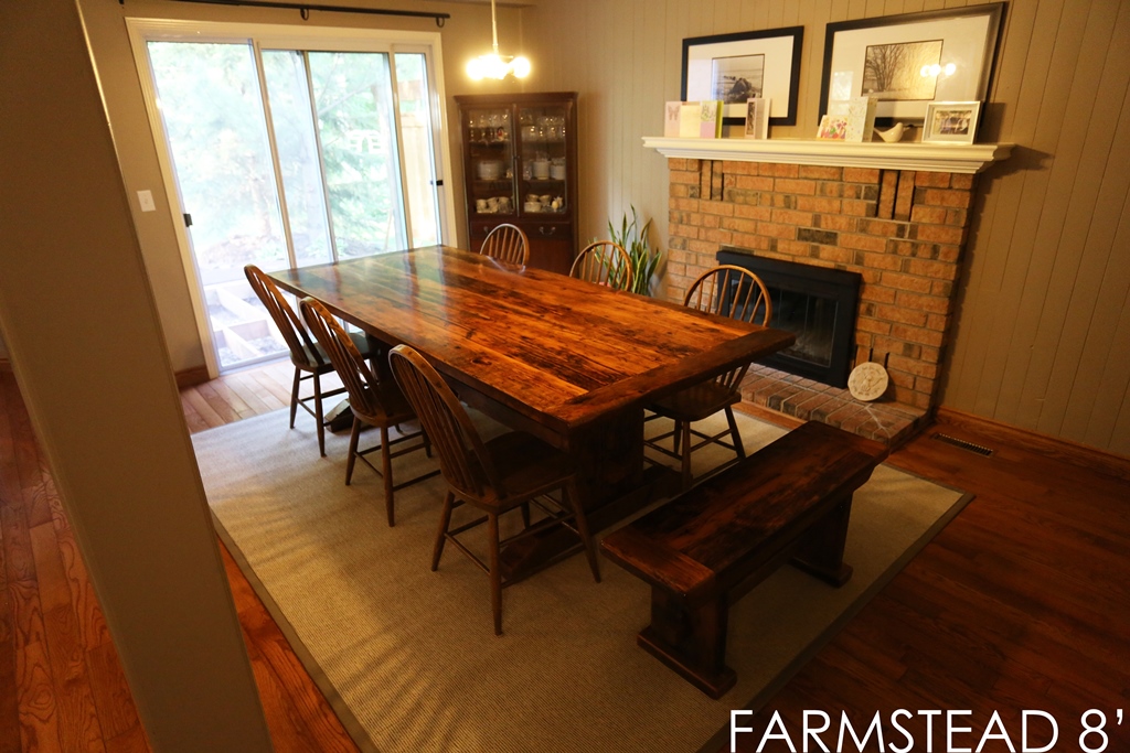 trestle table, reclaimed wood table Ontario, epoxy, resin, mennonite furniture, HD Threshing, HD Threshing Floor Furniture, solid wood furniture, reclaimed wood furniture Ontario