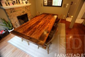 trestle table, reclaimed wood table Ontario, epoxy, resin, mennonite furniture, HD Threshing, HD Threshing Floor Furniture, solid wood furniture, reclaimed wood furniture Ontario