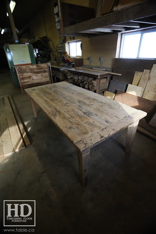 reclaimed wood table, ontario pioneer history, pioneer furniture, pioneer lifestyle, pioneer furniture remakes, mennonite furniture, antique furniture reproductions, movie set furniture, Gerald Reinink