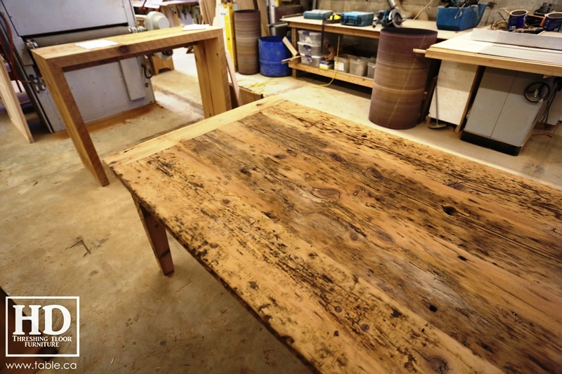 reclaimed wood table, ontario pioneer history, pioneer furniture, pioneer lifestyle, pioneer furniture remakes, mennonite furniture, antique furniture reproductions, movie set furniture, Gerald Reinink