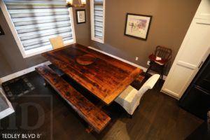 reclaimed wood furniture, Ontario, Brantford, HD Threshing, HD Threshing Floor Furniture, Gerald Reinink, epoxy, resin, mennonite furniture, farmhouse tables Ontario, rustic furniture Ontario, solid wood furniture
