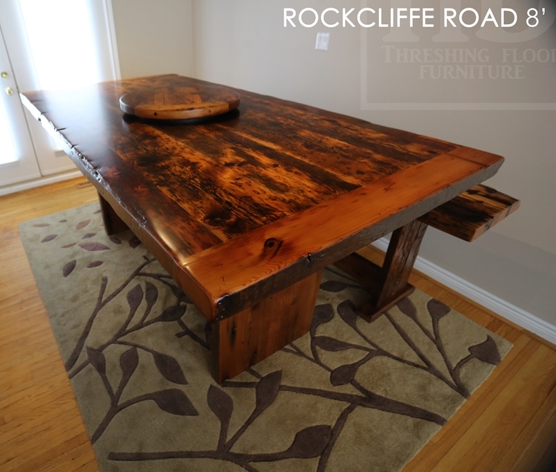 bar height reclaimed wood table, Ontario, rustic furniture, mennonite furniture