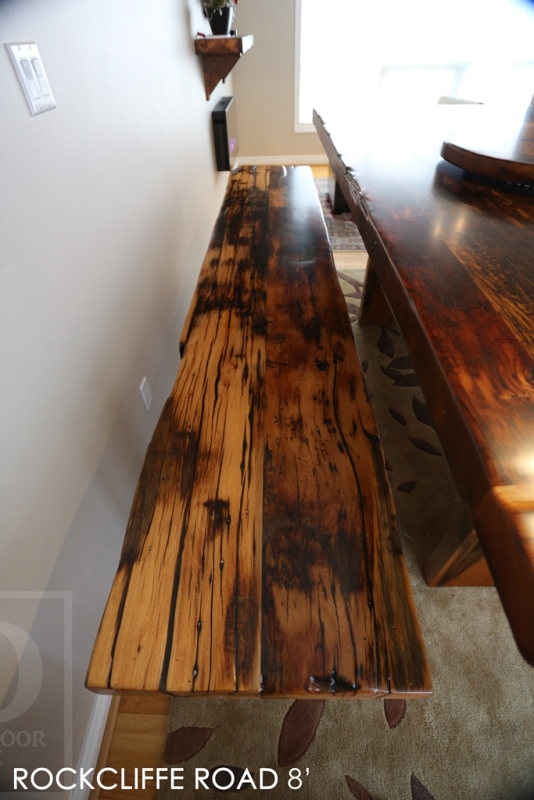 custom bar height reclaimed wood table, Ontario, rustic furniture, mennonite furniture