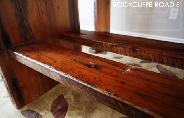 custom bar height reclaimed wood table, Ontario, rustic furniture, mennonite furniture