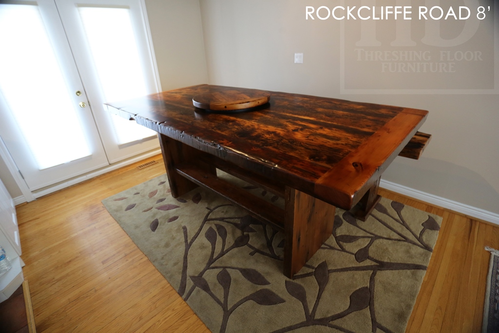 custom bar height reclaimed wood table, Ontario, rustic furniture, mennonite furniture