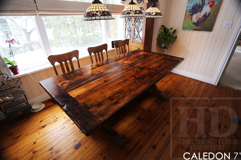 rustic furniture Ontario, reclaimed wood tables Ontario, mennonite furniture, barnwood table, sawbuck table, solid wood furniture Ontario, HD Threshing, HD Threshing Floor Furniture, farmhouse style, country style table, cottage table, cottage furniture Ontario, epoxy, resin