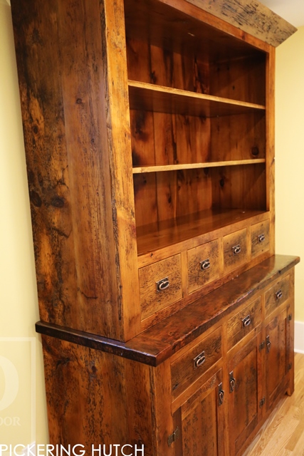 reclaimed wood hutch Ontario, rustic wood hutch. custom made hutch Ontario, HD Threshing, epoxy, resin, modern farmhouse, mennonite furniture, reclaimed wood cabinetry, epoxy finish, country