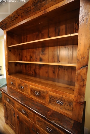 reclaimed wood hutch Ontario, rustic wood hutch. custom made hutch Ontario, HD Threshing, epoxy, resin, modern farmhouse, mennonite furniture, reclaimed wood cabinetry, epoxy finish, country