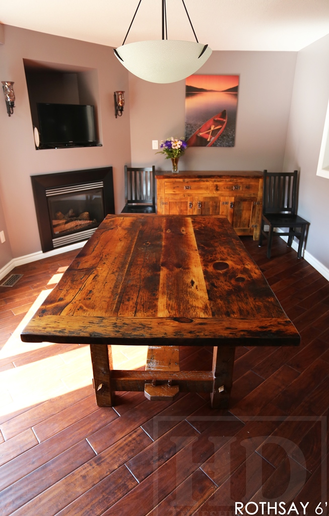 Reclaimed Wood Frame Base Table For, Furniture Cambridge Ontario