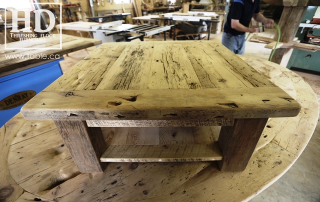 reclaimed wood tables Ontario, unfinished reclaimed wood furniture, rustic wood furniture, mennonite furniture, solid wood furniture, Gerald Reinink, HD Threshing