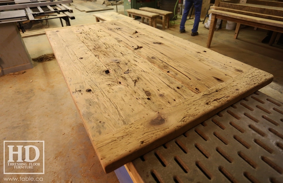 reclaimed wood tables Ontario, unfinished reclaimed wood furniture, rustic wood furniture, mennonite furniture, solid wood furniture, Gerald Reinink, HD Threshing, distressed wood furniture