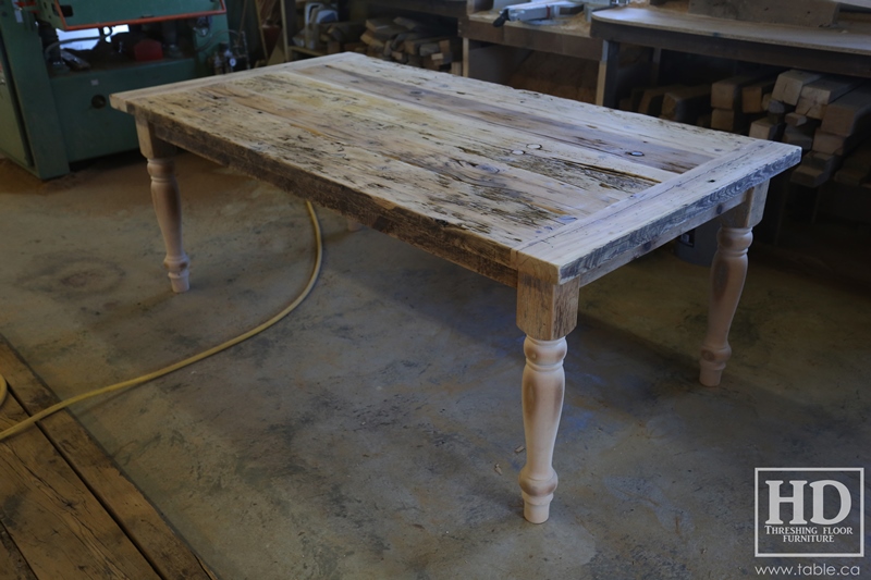 reclaimed wood tables Ontario, unfinished reclaimed wood furniture, rustic wood furniture, mennonite furniture, solid wood furniture, Gerald Reinink, HD Threshing, distressed wood furniture