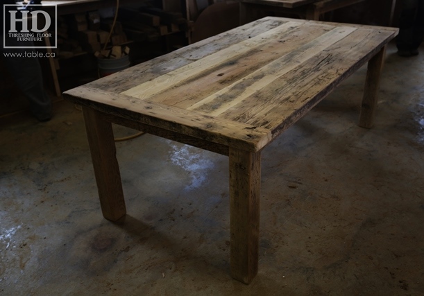 reclaimed wood tables Ontario, unfinished reclaimed wood furniture, rustic wood furniture, mennonite furniture, solid wood furniture, Gerald Reinink, HD Threshing, distressed wood furniture