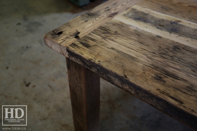 reclaimed wood tables Ontario, unfinished reclaimed wood furniture, rustic wood furniture, mennonite furniture, solid wood furniture, Gerald Reinink, HD Threshing, distressed wood furniture