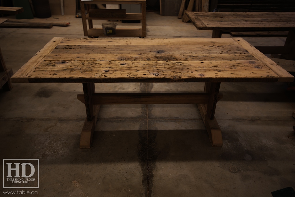 reclaimed wood tables Ontario, unfinished reclaimed wood furniture, rustic wood furniture, mennonite furniture, solid wood furniture, Gerald Reinink, HD Threshing, distressed wood furniture